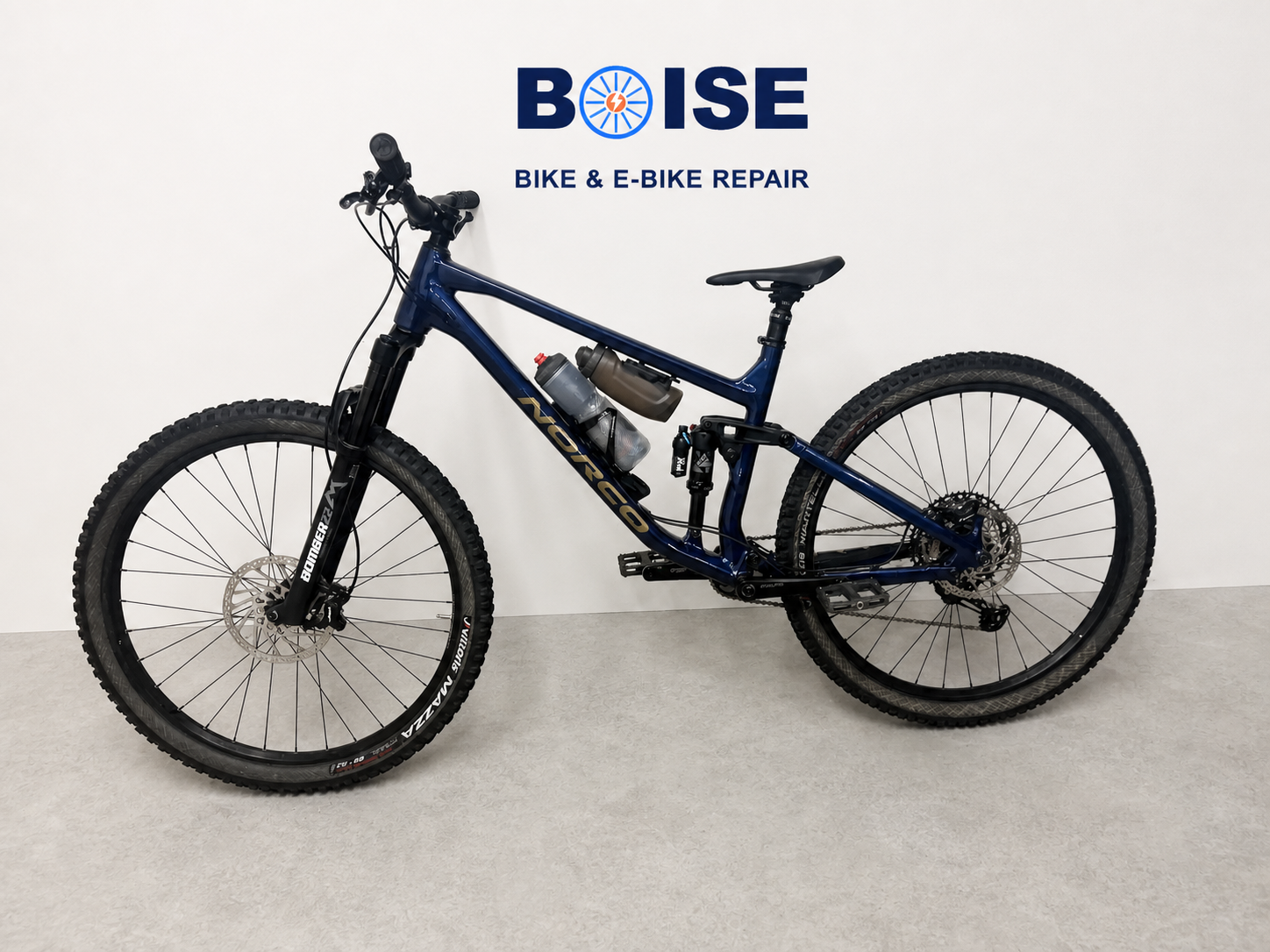 Norco mountain bike after service in the Boise E-Bike and Bicycle Repair workshop